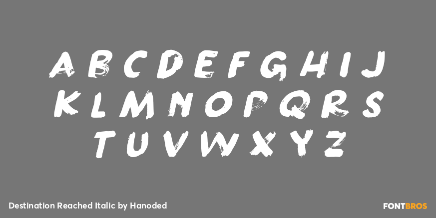 Destination Reached Italic Font Poster #1
