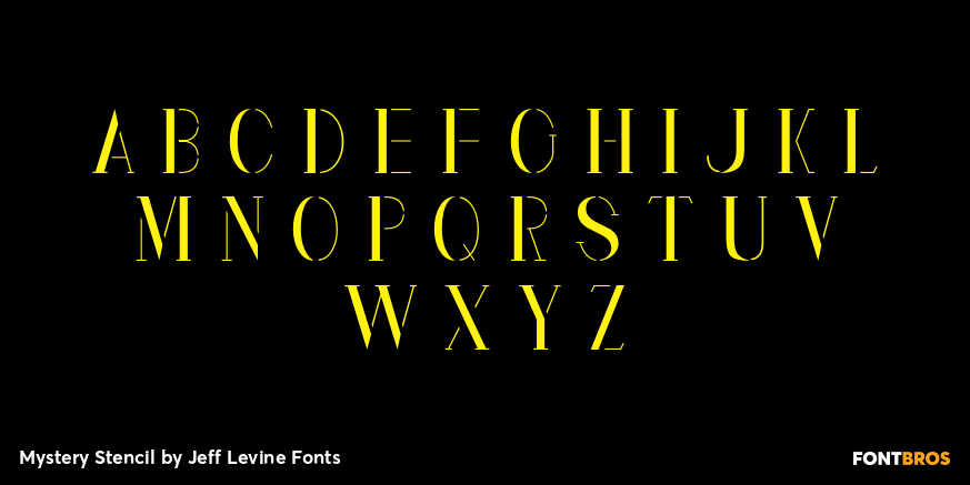 Mystery Stencil Font Poster #2