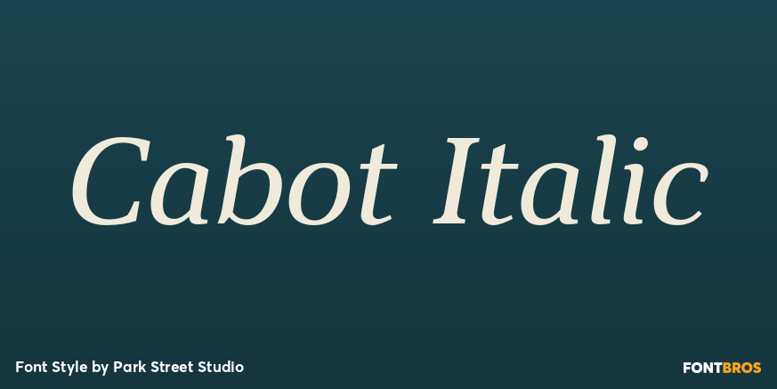 Cabot Italic Font Poster #1