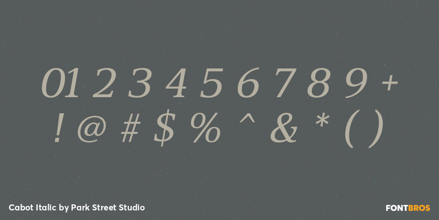 Cabot Italic Font Poster #1