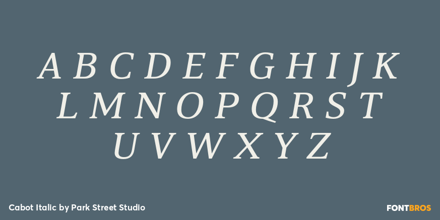 Cabot Italic Font Poster #1