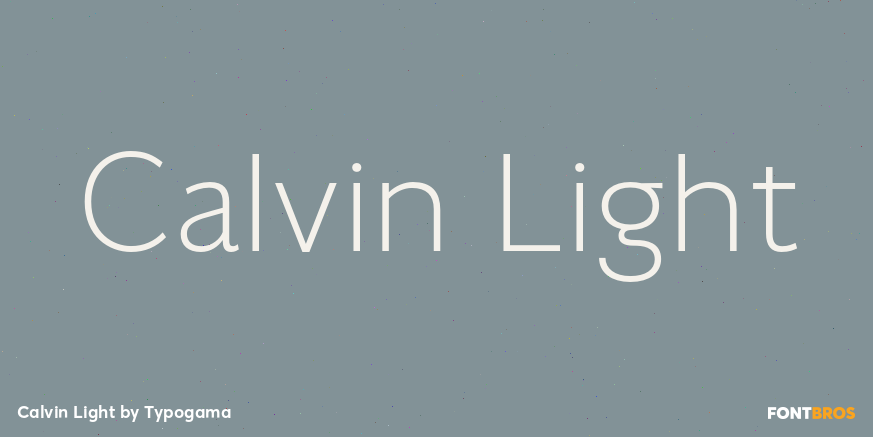 Calvin Light Font Poster #1