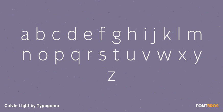 Calvin Light Font Poster #3