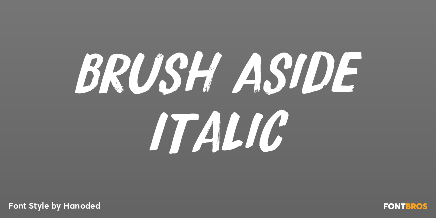 Brush Aside Italic Poster
