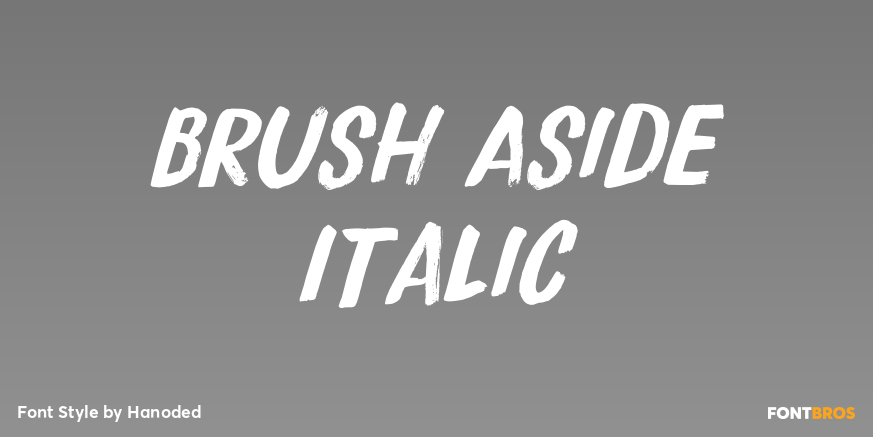 Brush Aside Italic Poster