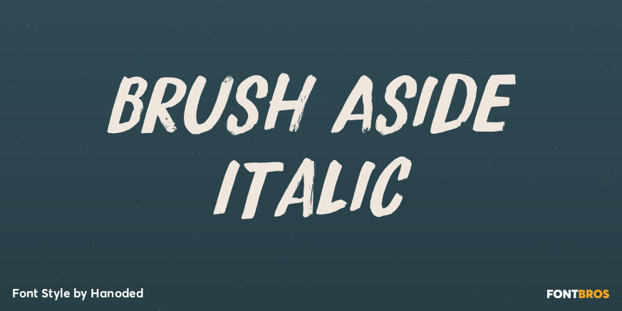 Brush Aside Italic Poster