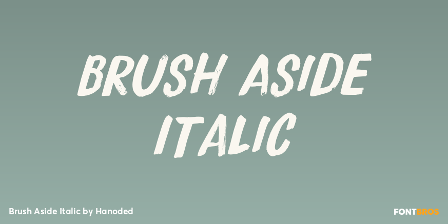 Brush Aside Italic Poster