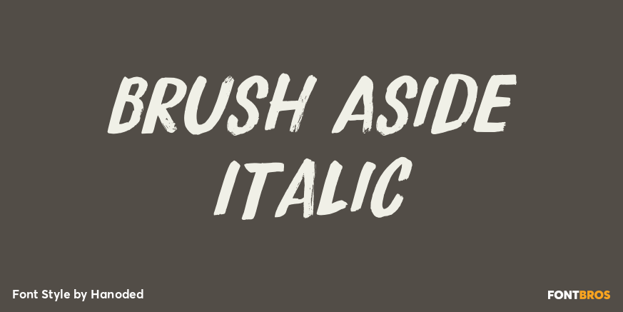 Brush Aside Italic Poster