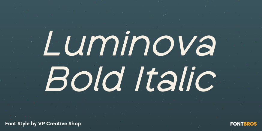 Luminova Bold Italic Font Poster #1