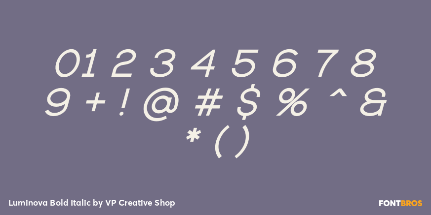 Luminova Bold Italic Font Poster #1