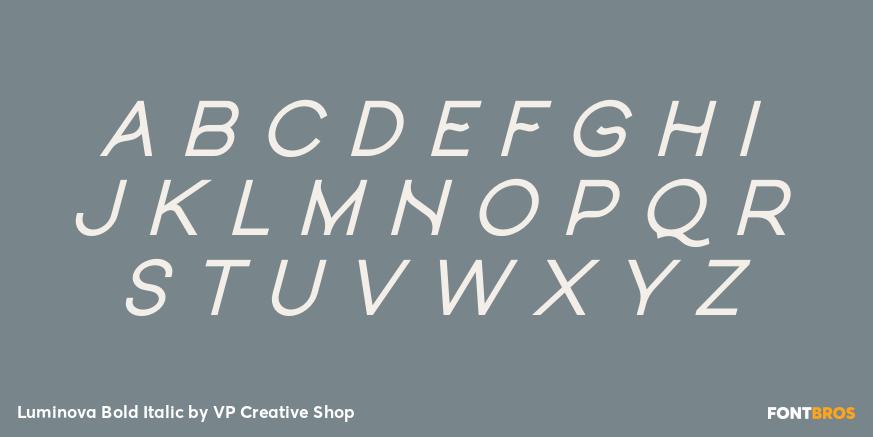 Luminova Bold Italic Font Poster #1