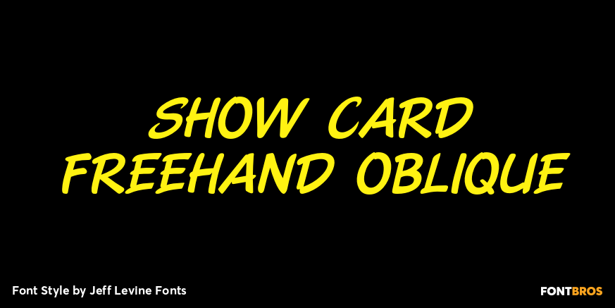 Show Card Freehand Oblique Poster