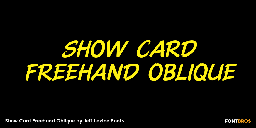 Show Card Freehand Oblique Poster