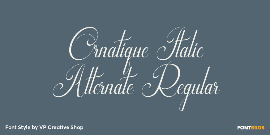 Ornatique Italic Alternate Regular Poster