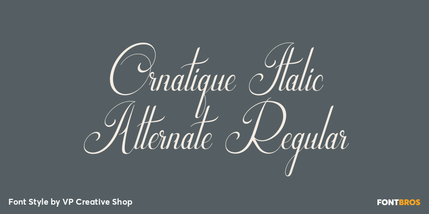 Ornatique Italic Alternate Regular Poster