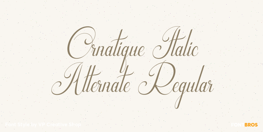 Ornatique Italic Alternate Regular Poster
