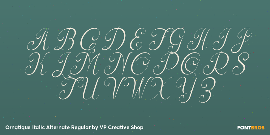 Ornatique Italic Alternate Regular Font Poster #2
