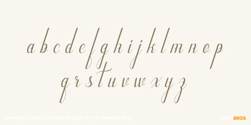 Ornatique Italic Alternate Regular Font Poster #3