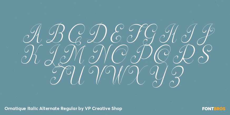 Ornatique Italic Alternate Regular Font Poster #1