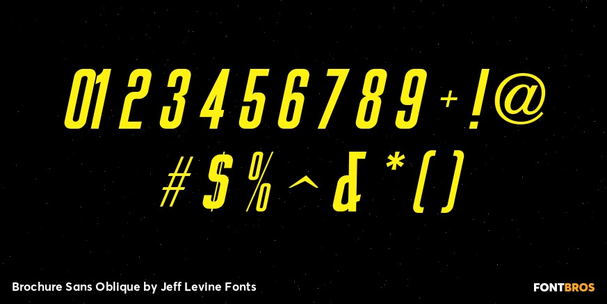 Brochure Sans Oblique Font Poster #1