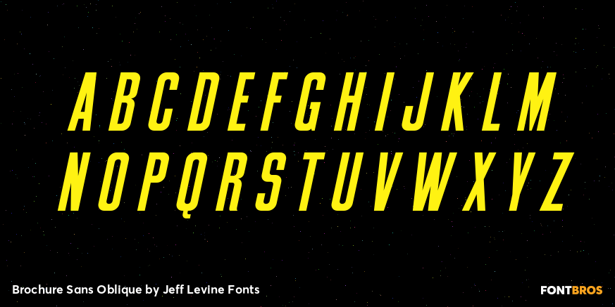 Brochure Sans Oblique Font Poster #1