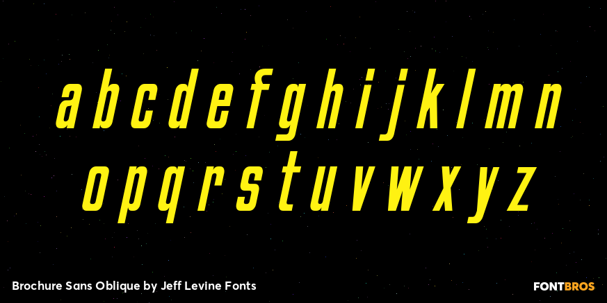 Brochure Sans Oblique Font Poster #1