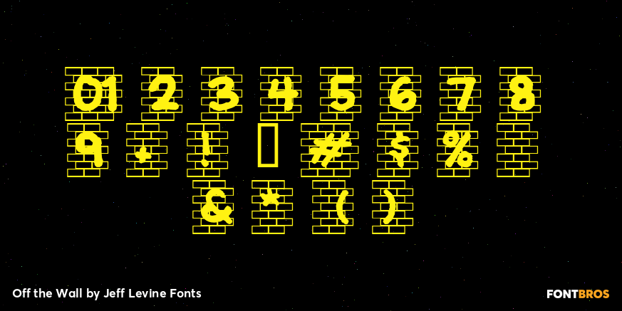 Off the Wall Font Poster #4