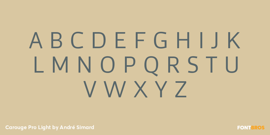 Carouge Pro Light Font Poster #2
