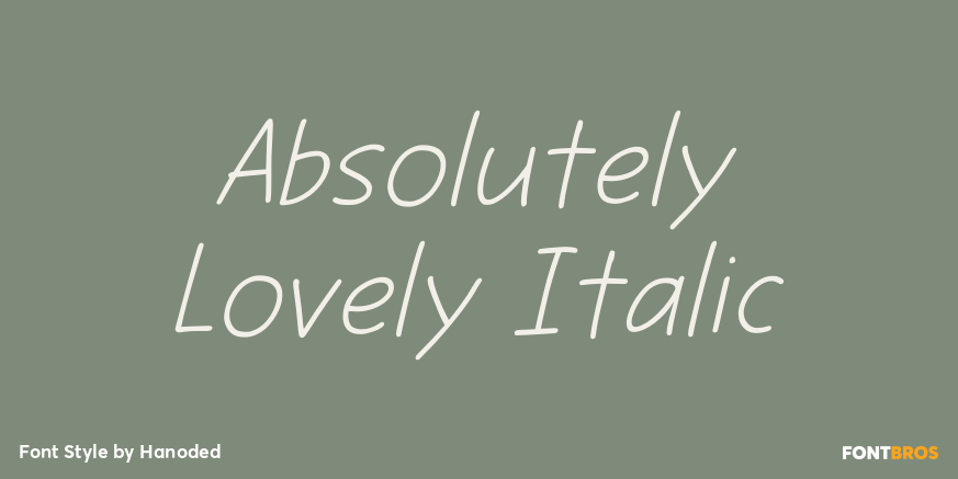 Absolutely Lovely Italic Poster