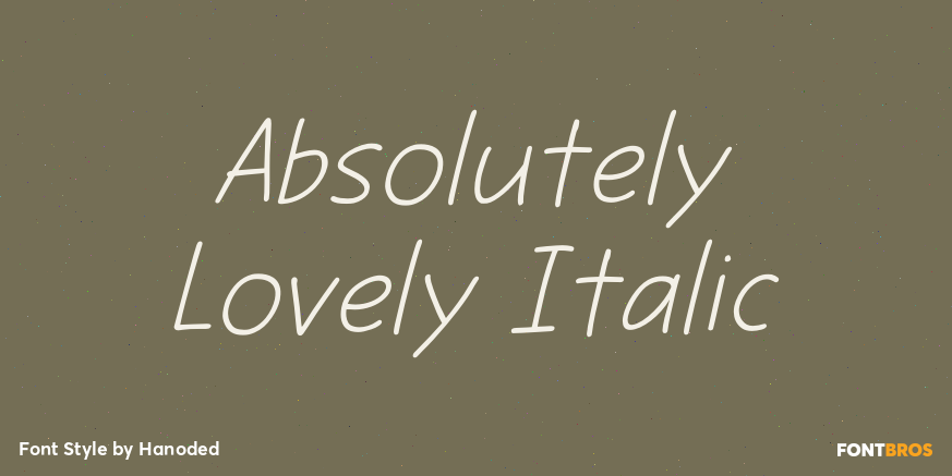 Absolutely Lovely Italic Poster