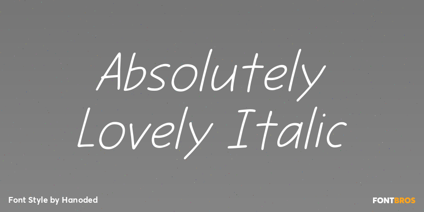 Absolutely Lovely Italic Poster
