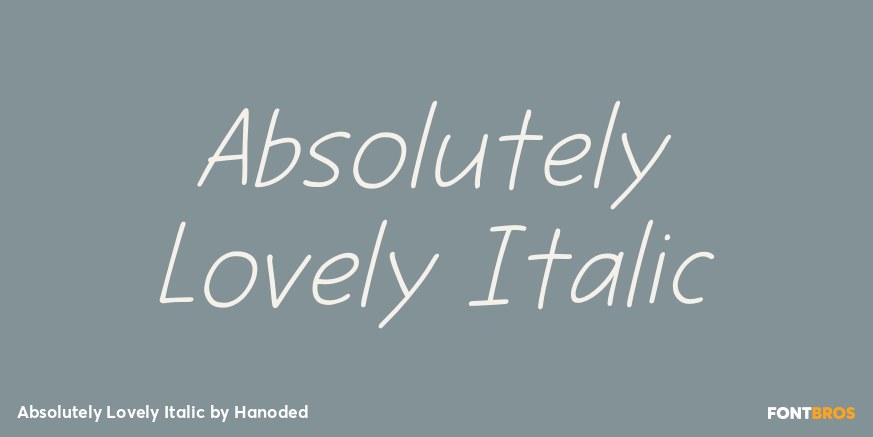 Absolutely Lovely Italic Poster
