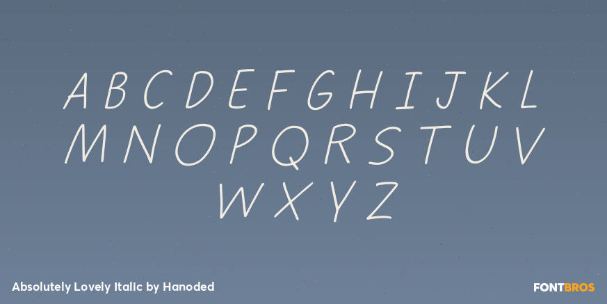 Absolutely Lovely Italic Font Poster #2