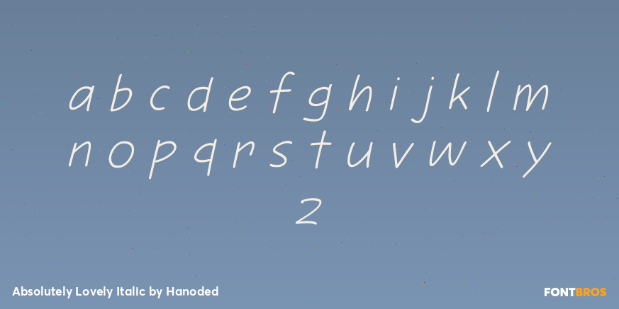 Absolutely Lovely Italic Font Poster #3