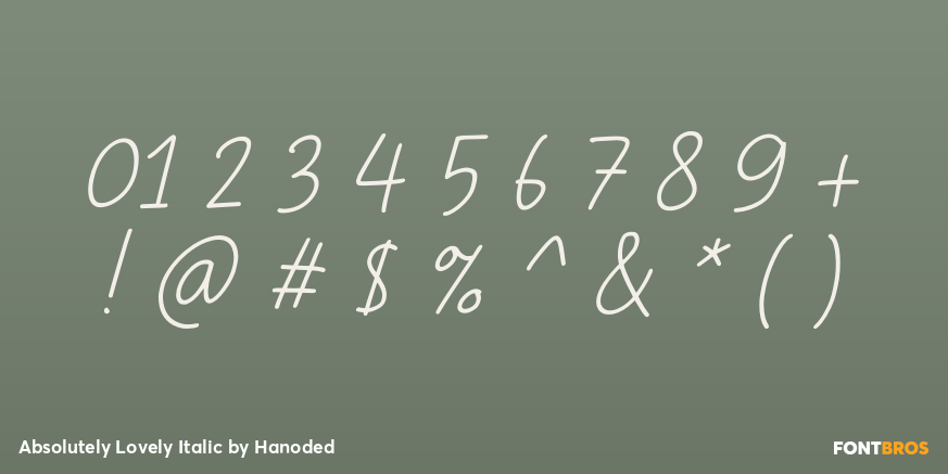 Absolutely Lovely Italic Font Poster #4