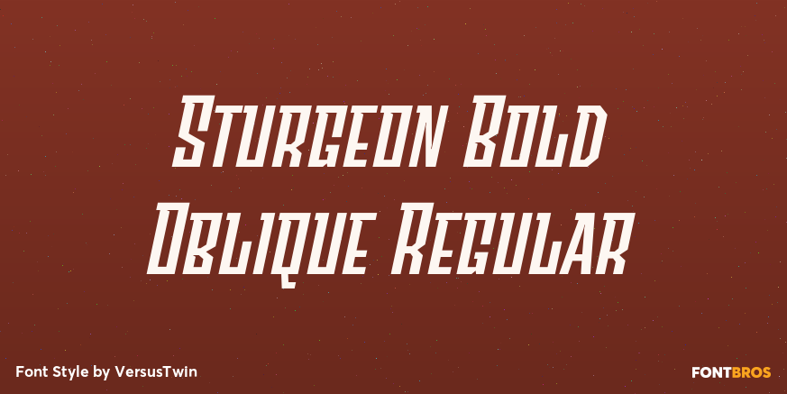 Sturgeon Bold Oblique Regular Font Poster #1