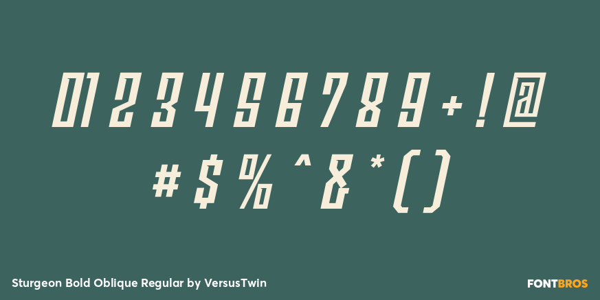 Sturgeon Bold Oblique Regular Font Poster #1