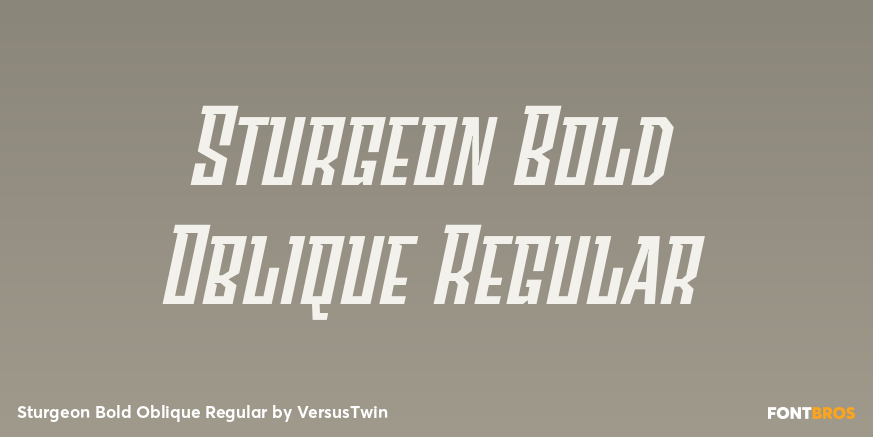 Sturgeon Bold Oblique Regular Font Poster #1