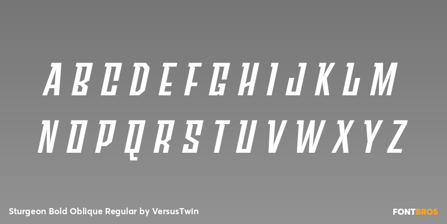 Sturgeon Bold Oblique Regular Font Poster #1