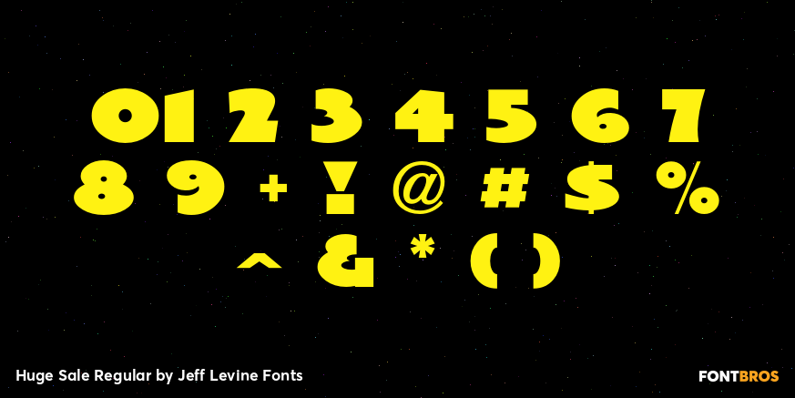 Huge Sale Regular Font Poster #4