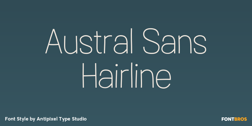 Austral Sans Hairline Font Poster #1
