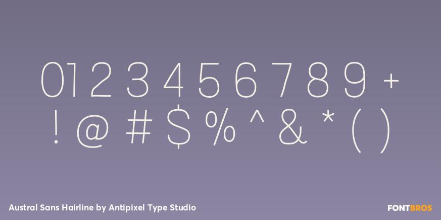 Austral Sans Hairline Font Poster #4