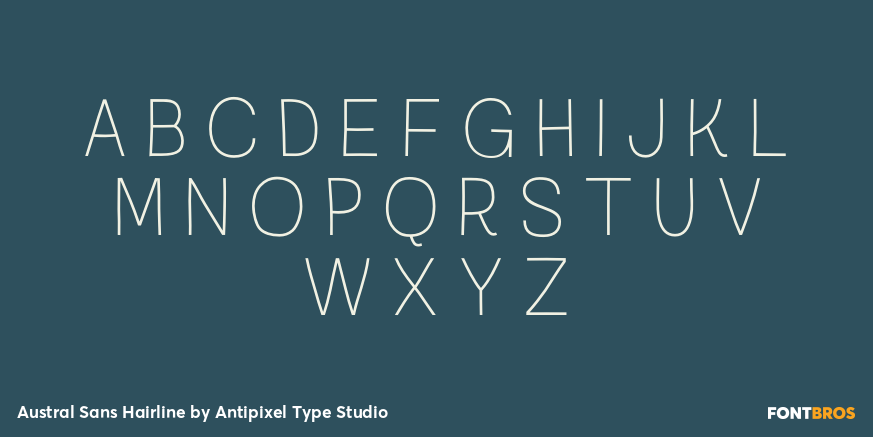 Austral Sans Hairline Font Poster #2