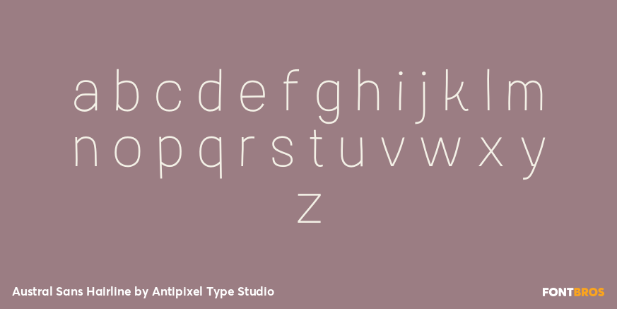 Austral Sans Hairline Font Poster #3