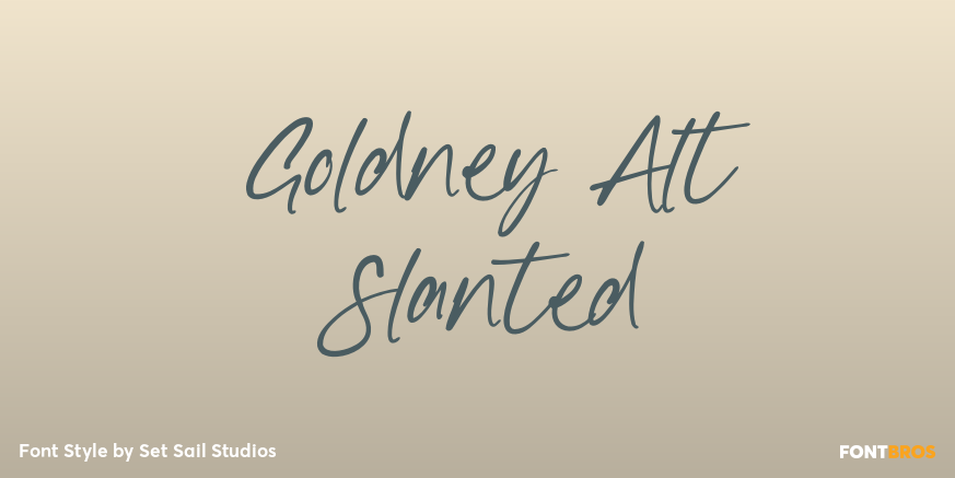Goldney Alt Slanted Font Poster #1