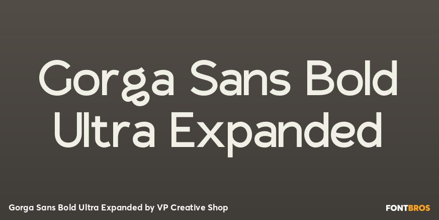 Gorga Sans Bold Ultra Expanded Font Poster #1