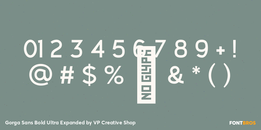 Gorga Sans Bold Ultra Expanded Font Poster #4
