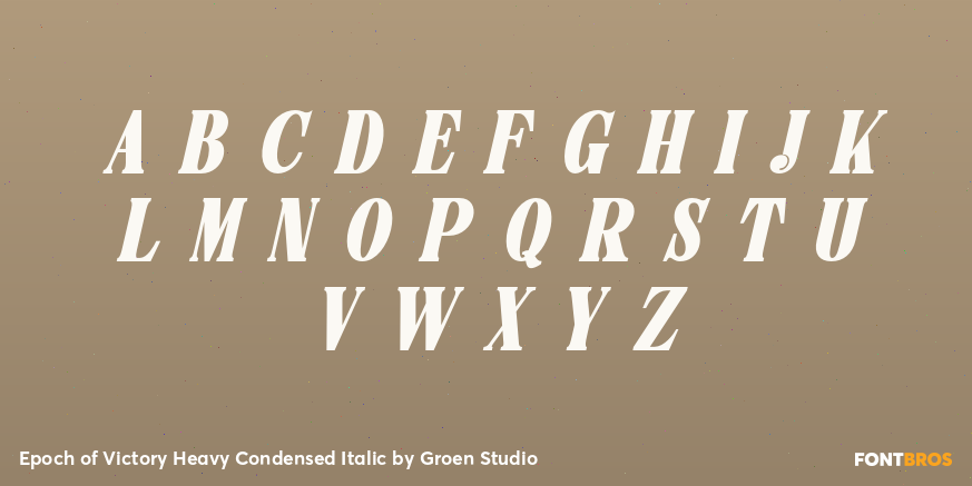 Epoch of Victory Heavy Condensed Italic Font Poster #2