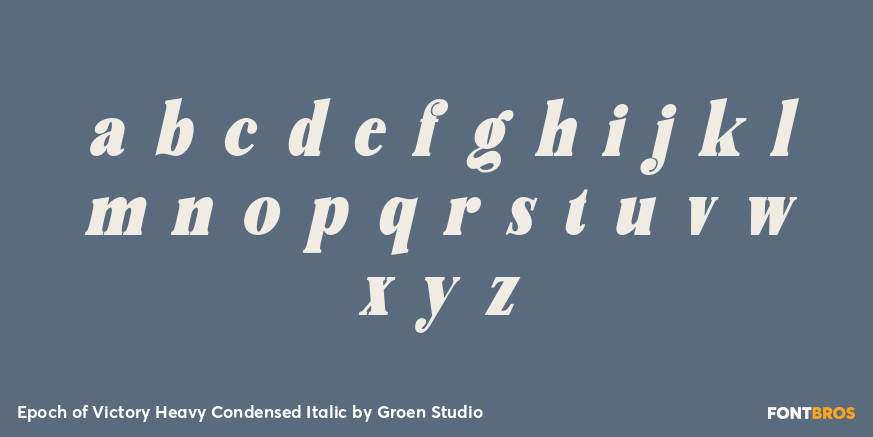 Epoch of Victory Heavy Condensed Italic Font Poster #3