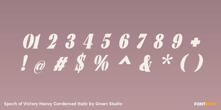 Epoch of Victory Heavy Condensed Italic Font Poster #4